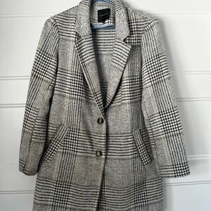 Dynamite Black and White Plaid Blazer